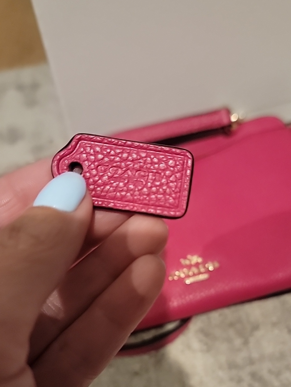 Coach Noa Pop-Up Messenger Leather Bag In Berry - Picture 17 of 17